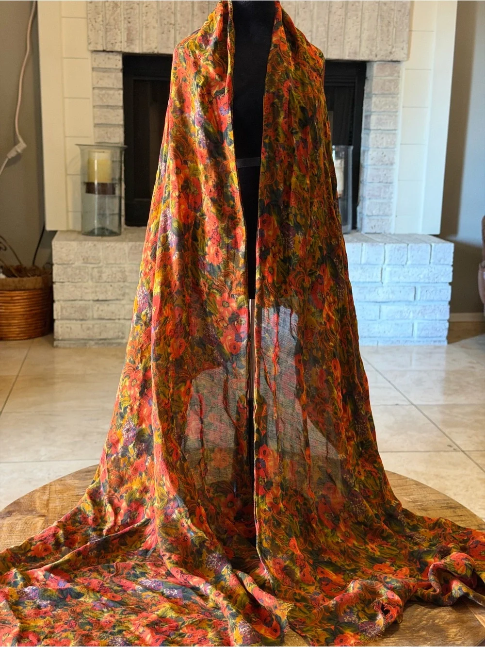 Lot 4 Patricia Nash Fall Pattern Scarfs Wraps 100% Viscose 24-28” Wide Fringe